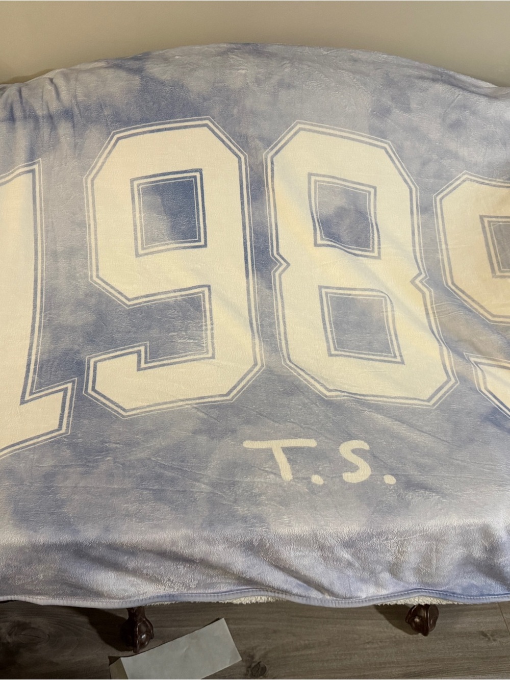 Taylor Swift blue and white 1989 Throw Blanket